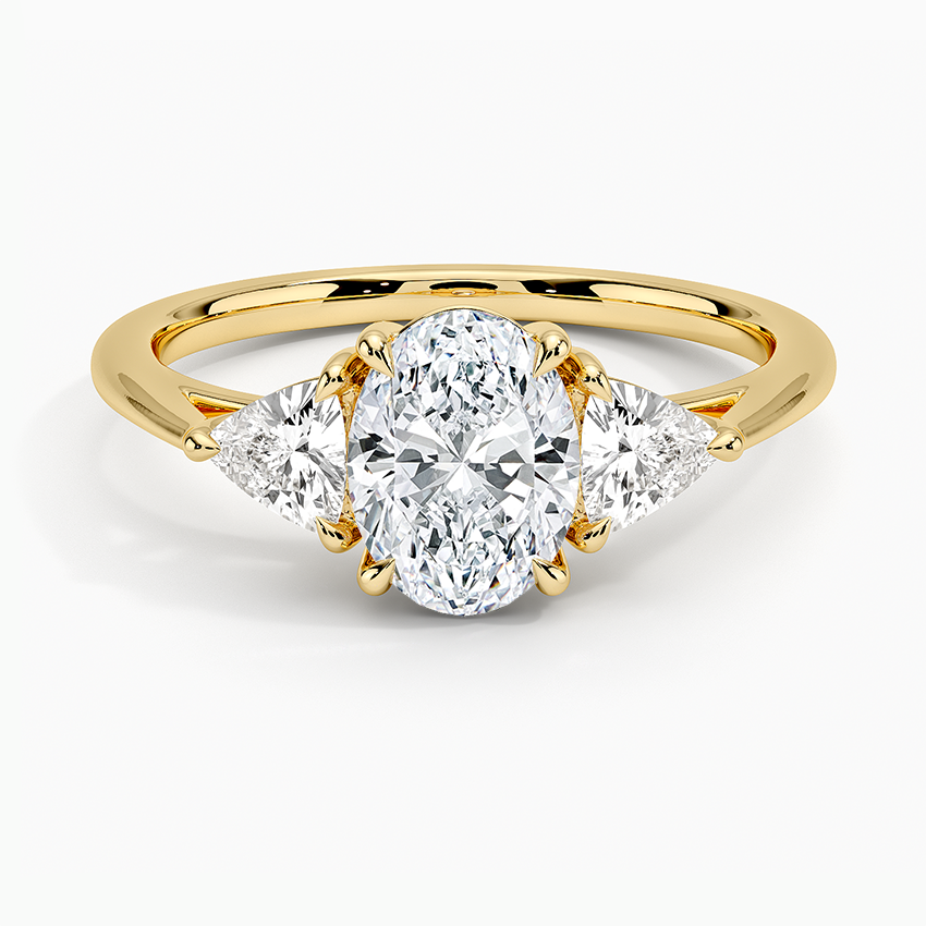 Luxe Trillion Cut Three Stone Diamond Ring