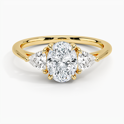 Luxe Trillion Cut Three Stone Diamond Ring