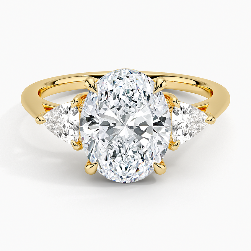 Luxe Trillion Cut Three Stone Diamond Ring