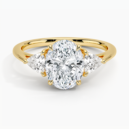 Luxe Trillion Cut Three Stone Diamond Ring