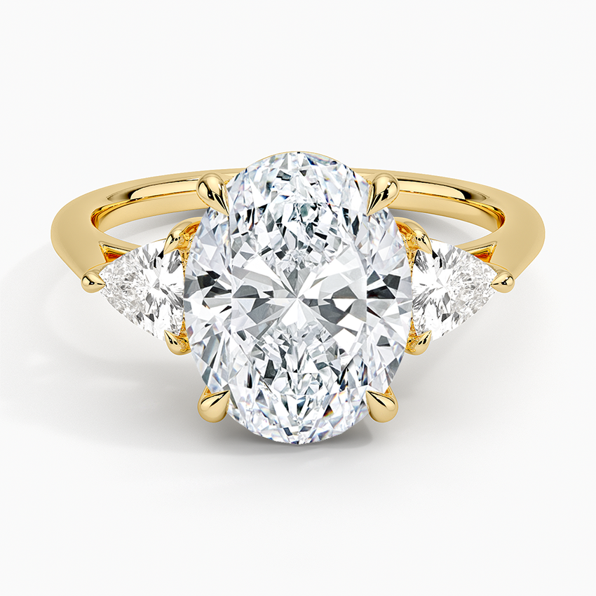 Luxe Trillion Cut Three Stone Diamond Ring