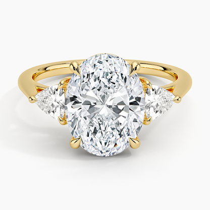 Luxe Trillion Cut Three Stone Diamond Ring