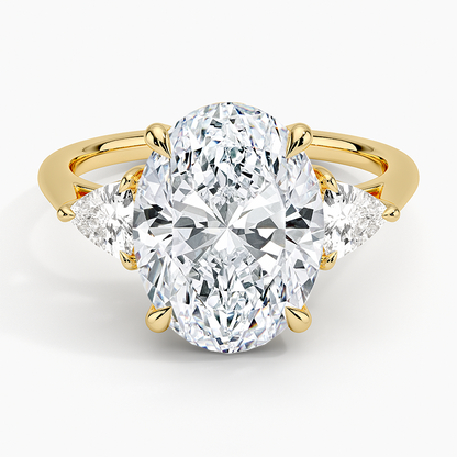Luxe Trillion Cut Three Stone Diamond Ring