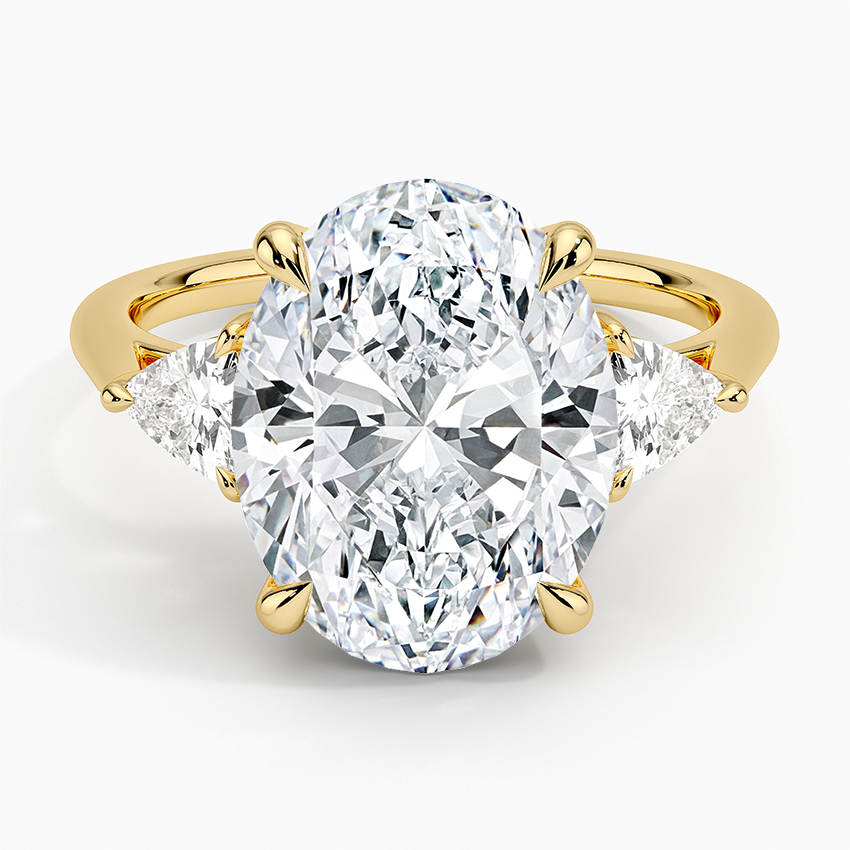 Luxe Trillion Cut Three Stone Diamond Ring
