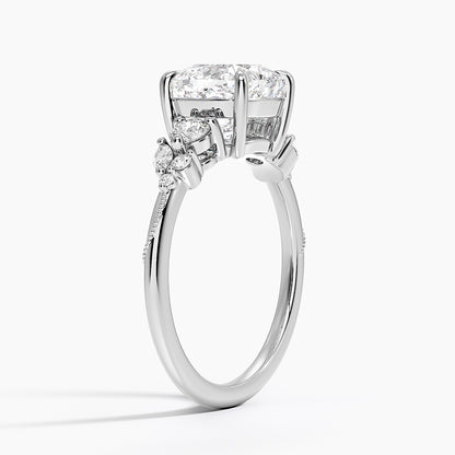 Camellia Three Stone Diamond Ring