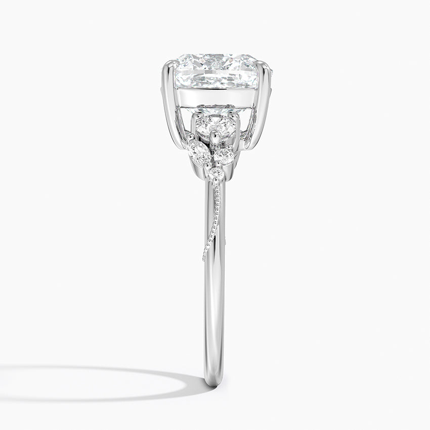 Camellia Three Stone Diamond Ring