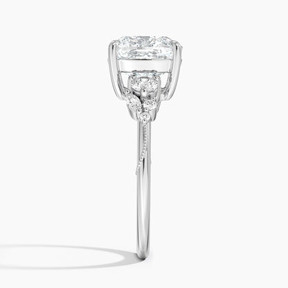 Camellia Three Stone Diamond Ring