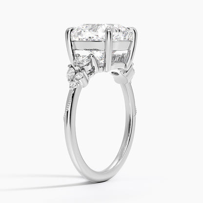Camellia Three Stone Diamond Ring