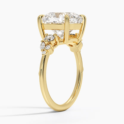 Camellia Three Stone Diamond Ring