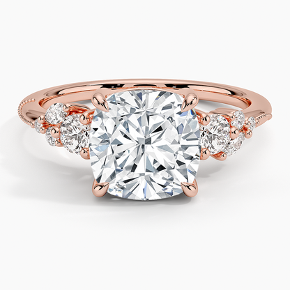 Camellia Three Stone Diamond Ring