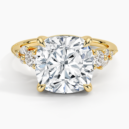 Camellia Three Stone Diamond Ring