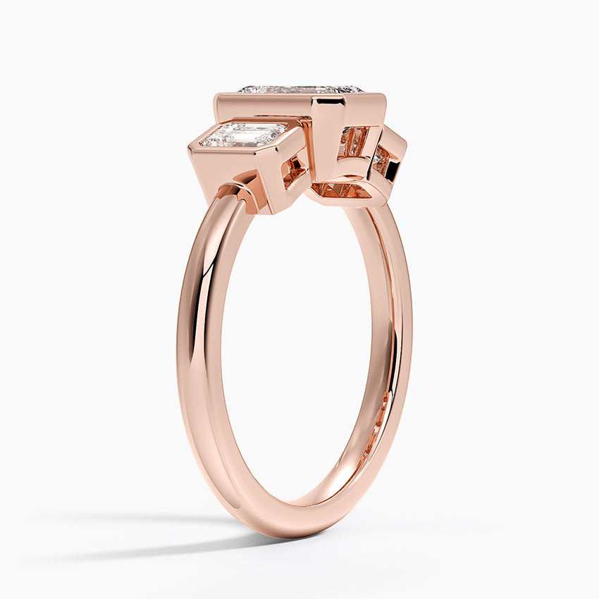 Rhiannon Bezel Three Stone Diamond Ring