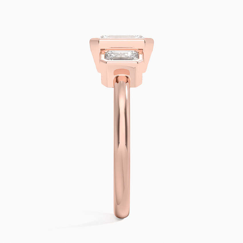 Rhiannon Bezel Three Stone Diamond Ring