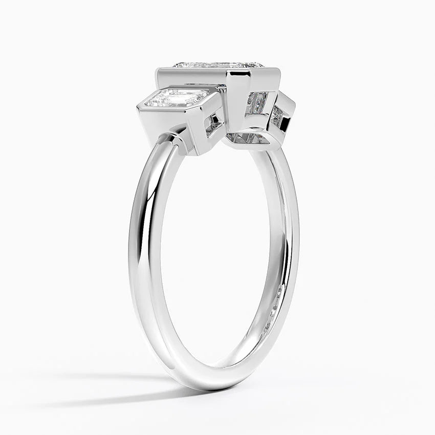 Rhiannon Bezel Three Stone Diamond Ring