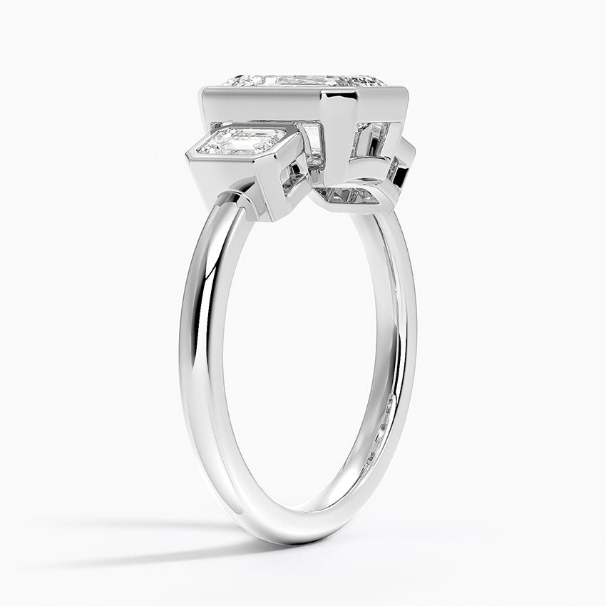 Rhiannon Bezel Three Stone Diamond Ring