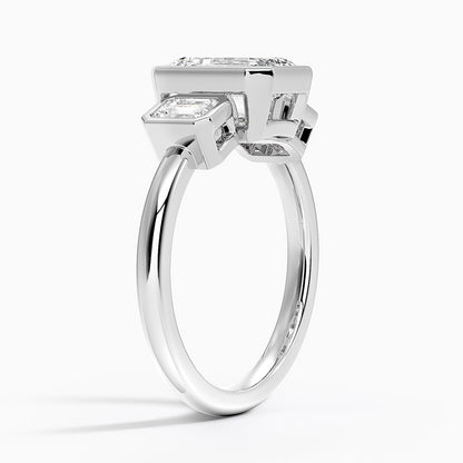 Rhiannon Bezel Three Stone Diamond Ring
