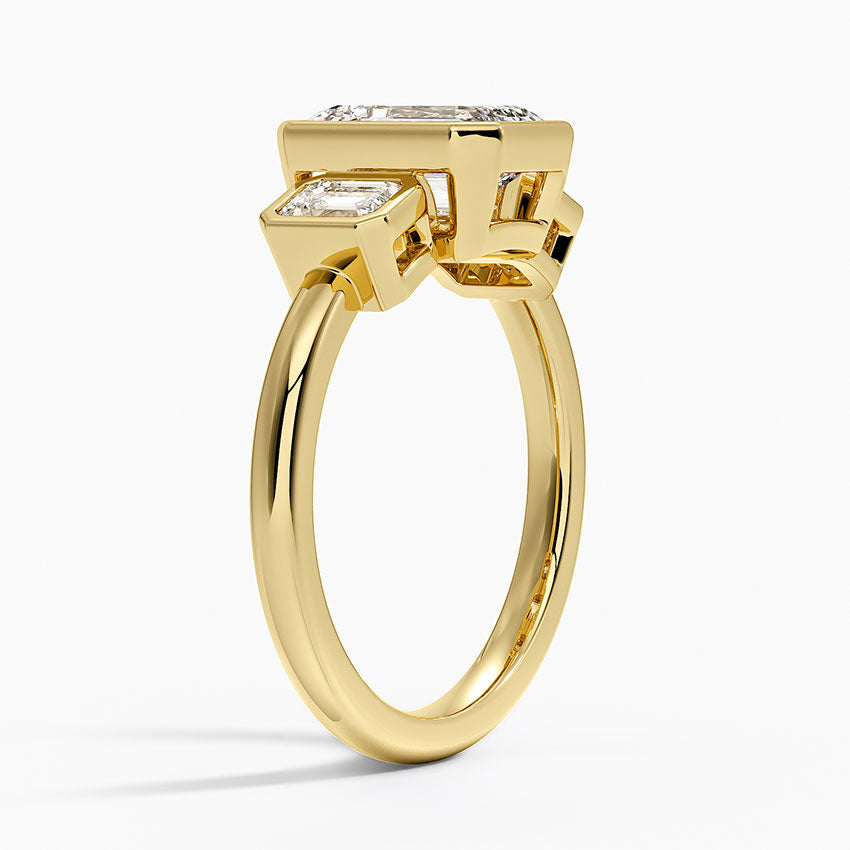 Rhiannon Bezel Three Stone Diamond Ring