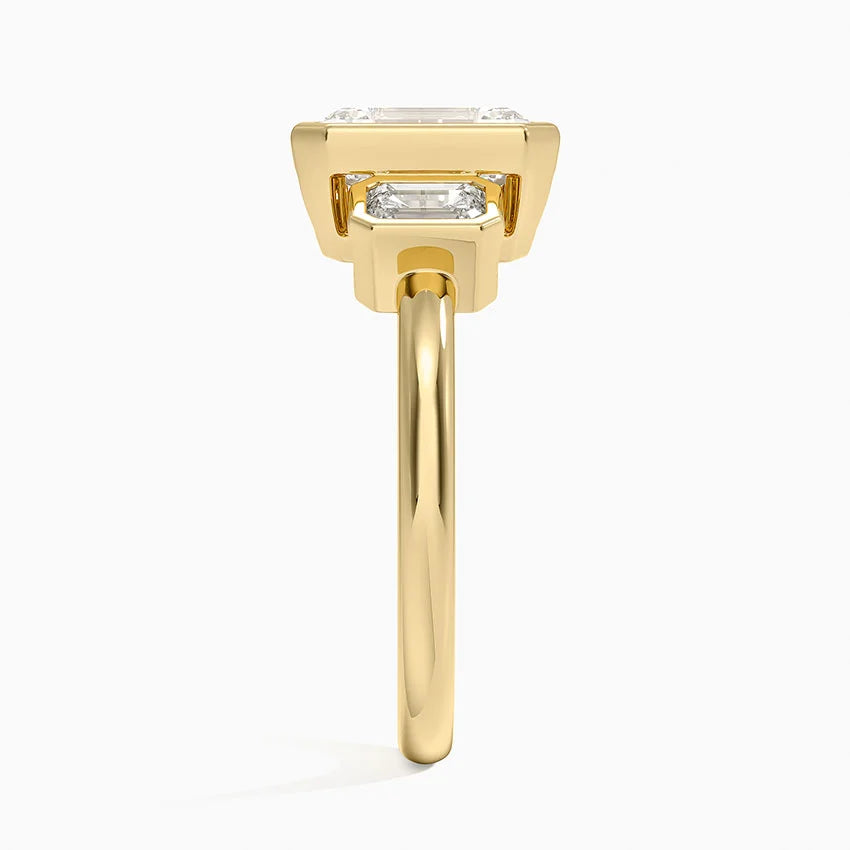 Rhiannon Bezel Three Stone Diamond Ring