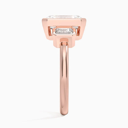 Rhiannon Bezel Three Stone Diamond Ring