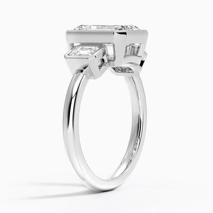 Rhiannon Bezel Three Stone Diamond Ring