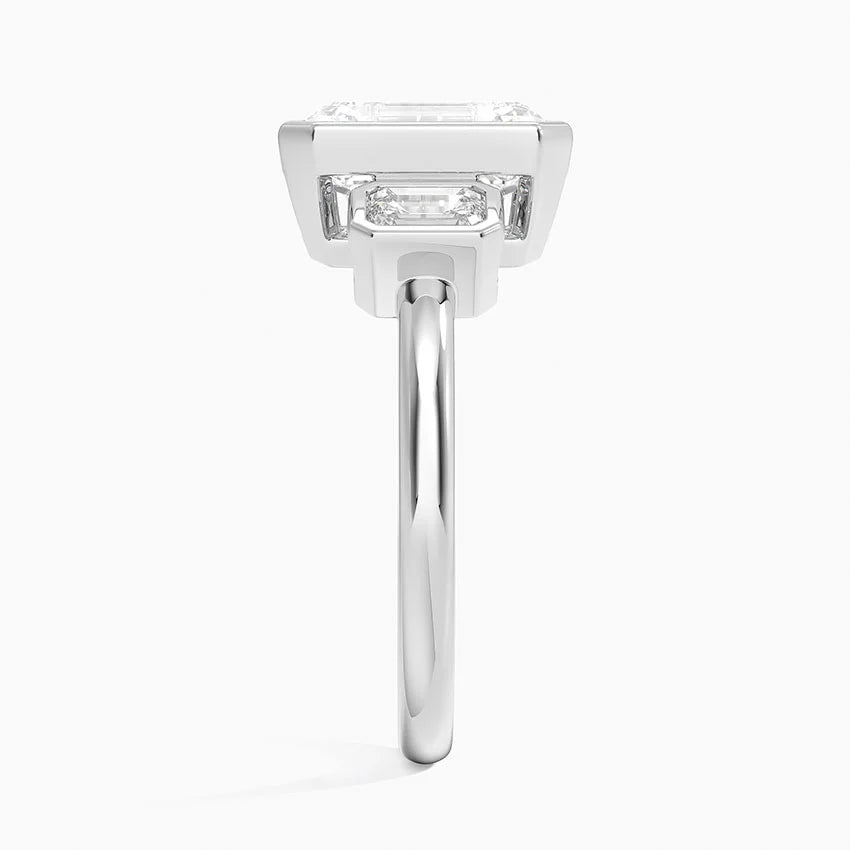 Rhiannon Bezel Three Stone Diamond Ring