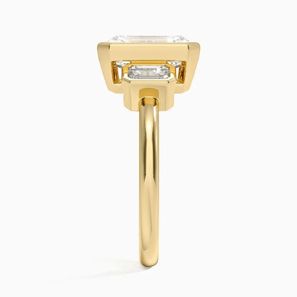 Rhiannon Bezel Three Stone Diamond Ring