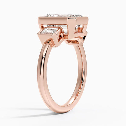 Rhiannon Bezel Three Stone Diamond Ring