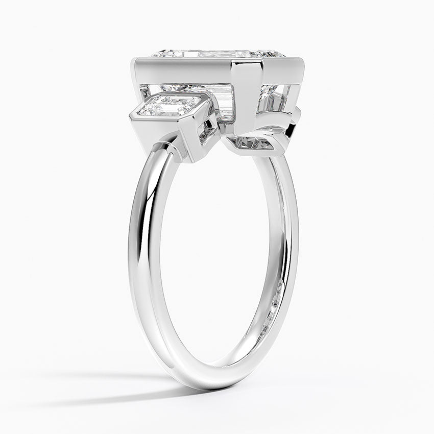 Rhiannon Bezel Three Stone Diamond Ring