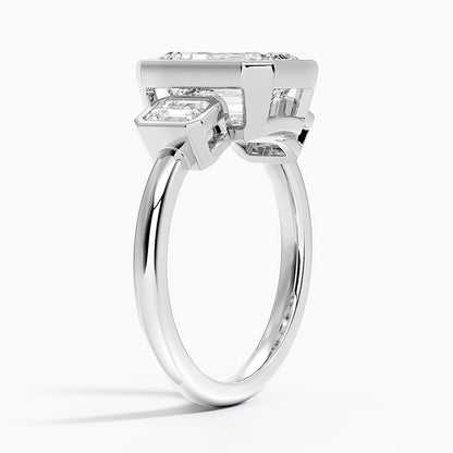 Rhiannon Bezel Three Stone Diamond Ring