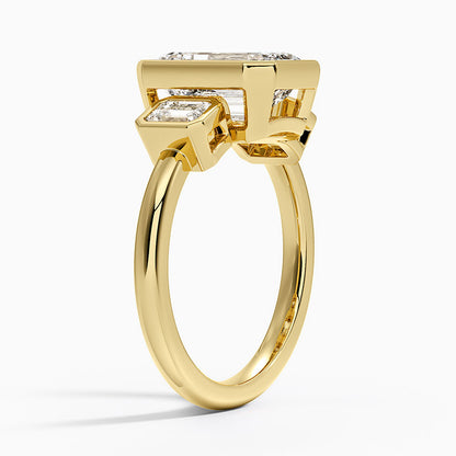 Rhiannon Bezel Three Stone Diamond Ring