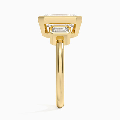 Rhiannon Bezel Three Stone Diamond Ring