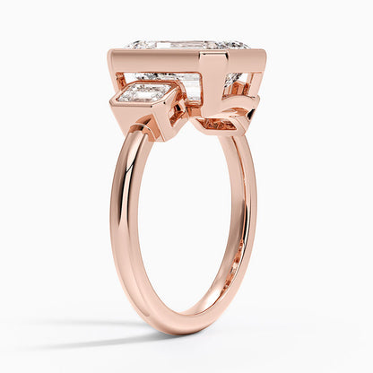 Rhiannon Bezel Three Stone Diamond Ring