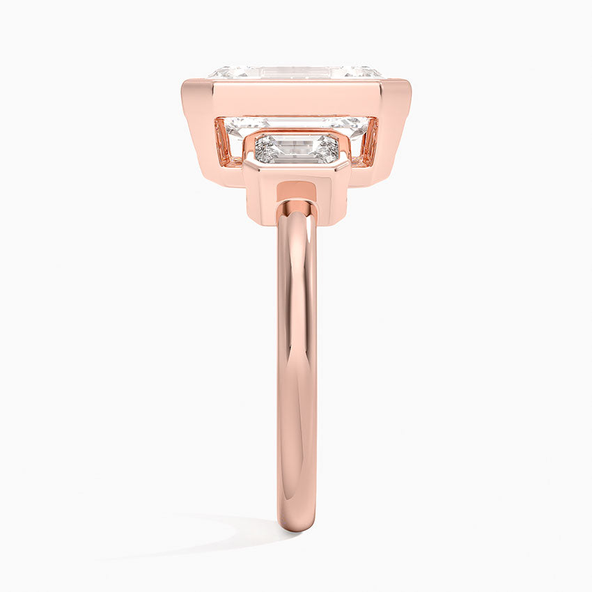 Rhiannon Bezel Three Stone Diamond Ring