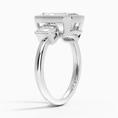 Rhiannon Bezel Three Stone Diamond Ring
