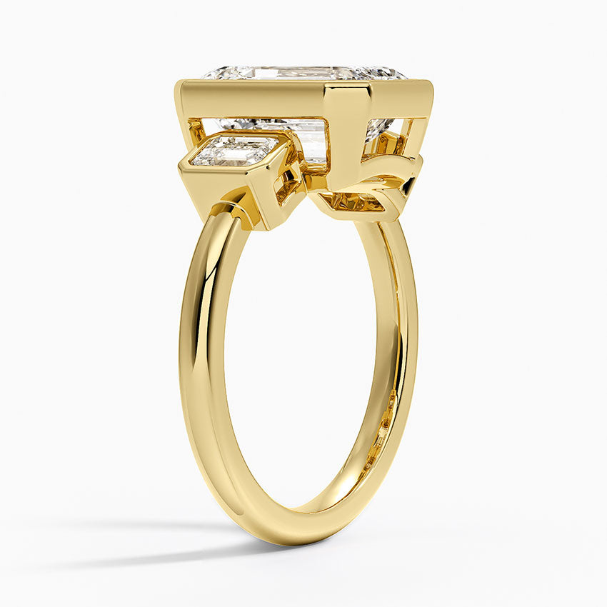 Rhiannon Bezel Three Stone Diamond Ring