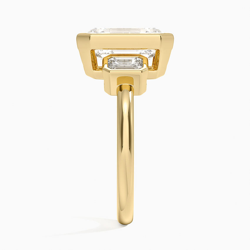 Rhiannon Bezel Three Stone Diamond Ring