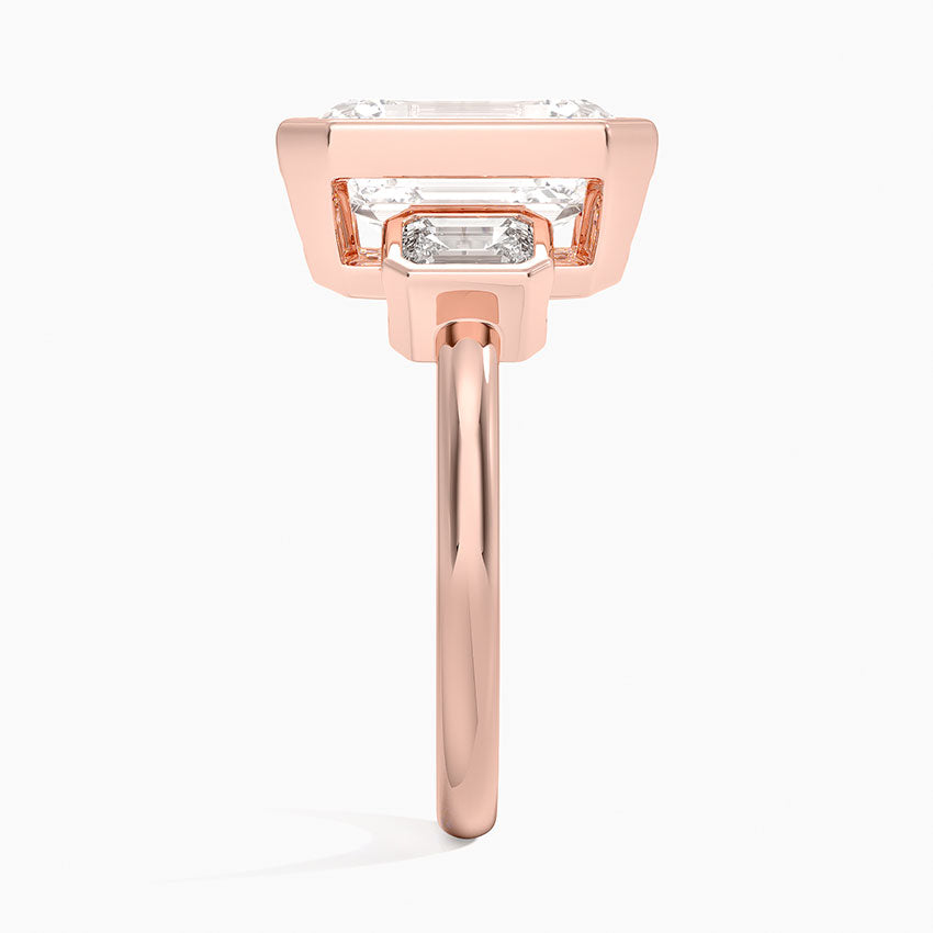 Rhiannon Bezel Three Stone Diamond Ring