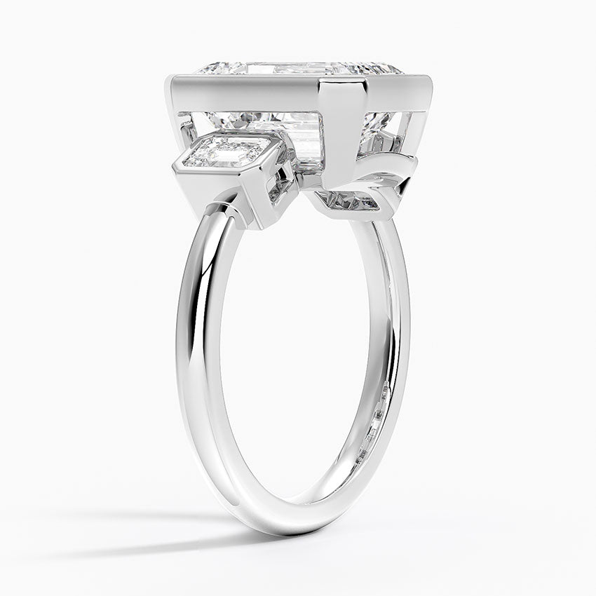 Rhiannon Bezel Three Stone Diamond Ring