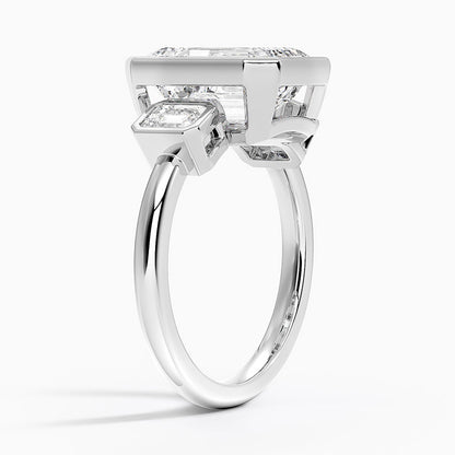 Rhiannon Bezel Three Stone Diamond Ring