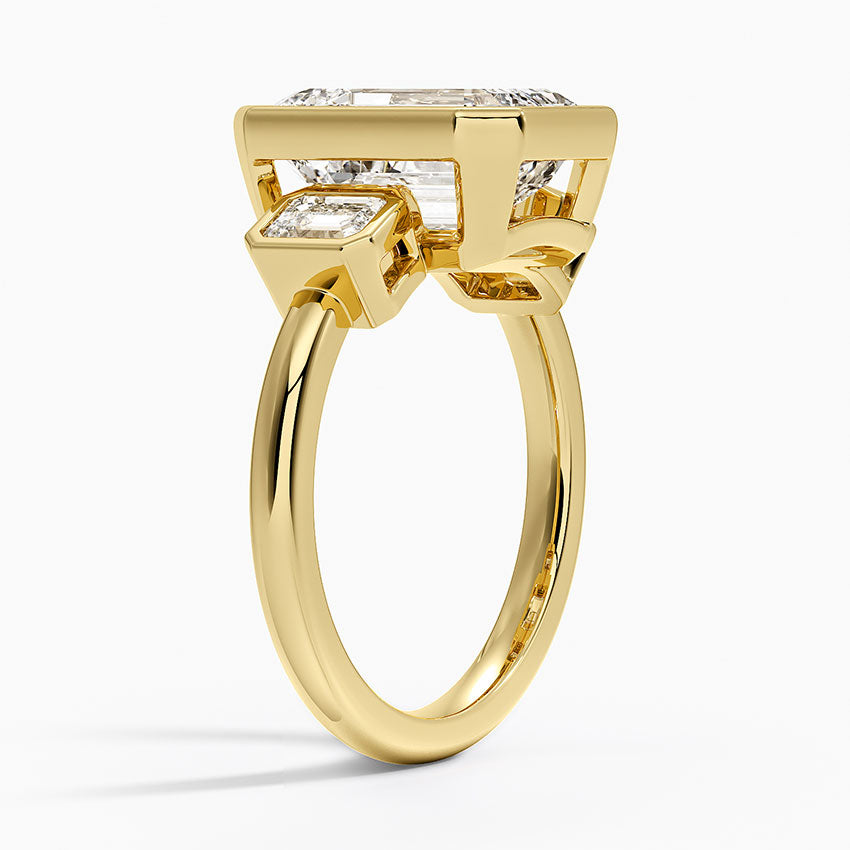 Rhiannon Bezel Three Stone Diamond Ring