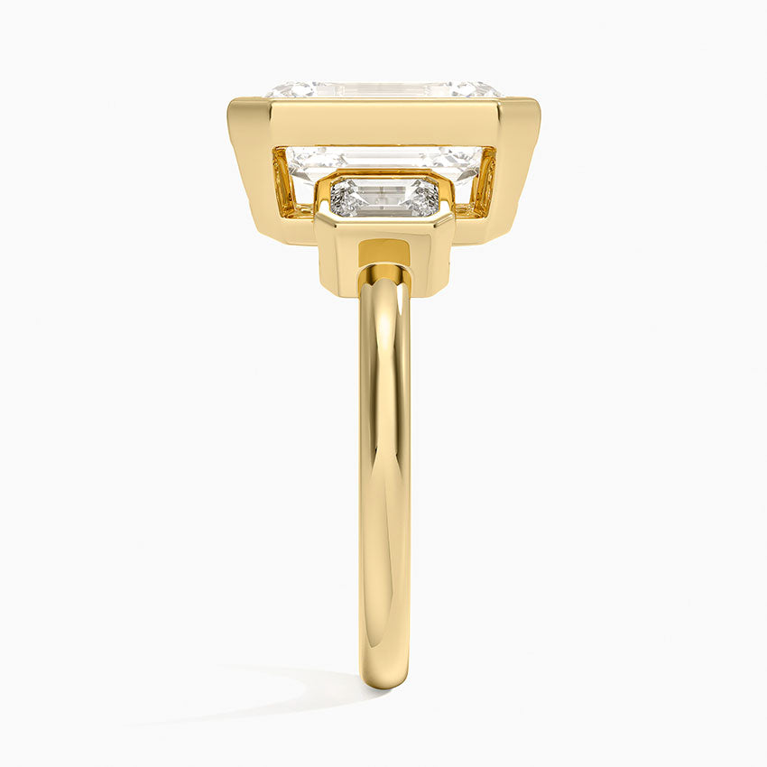 Rhiannon Bezel Three Stone Diamond Ring