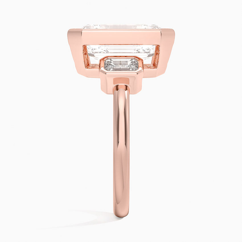 Rhiannon Bezel Three Stone Diamond Ring