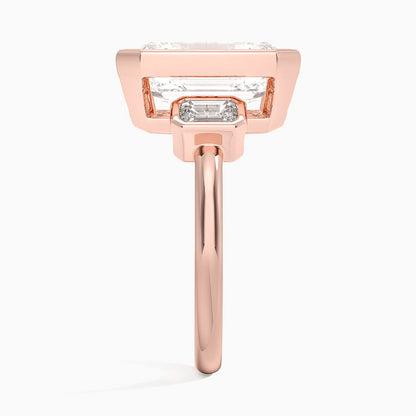 Rhiannon Bezel Three Stone Diamond Ring