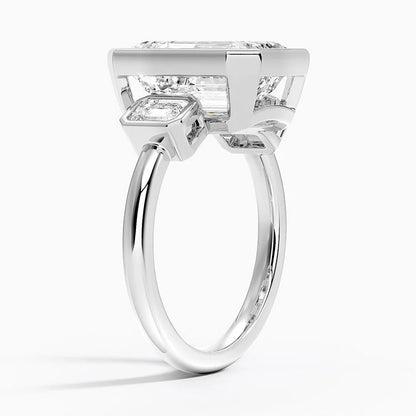 Rhiannon Bezel Three Stone Diamond Ring