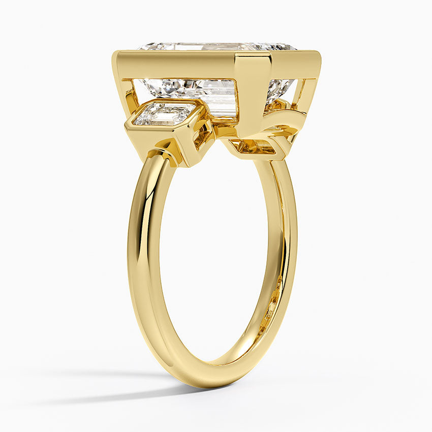 Rhiannon Bezel Three Stone Diamond Ring