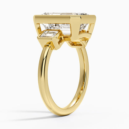 Rhiannon Bezel Three Stone Diamond Ring