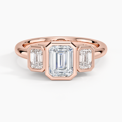 Rhiannon Bezel Three Stone Diamond Ring