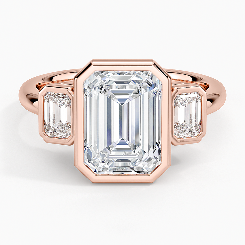 Rhiannon Bezel Three Stone Diamond Ring