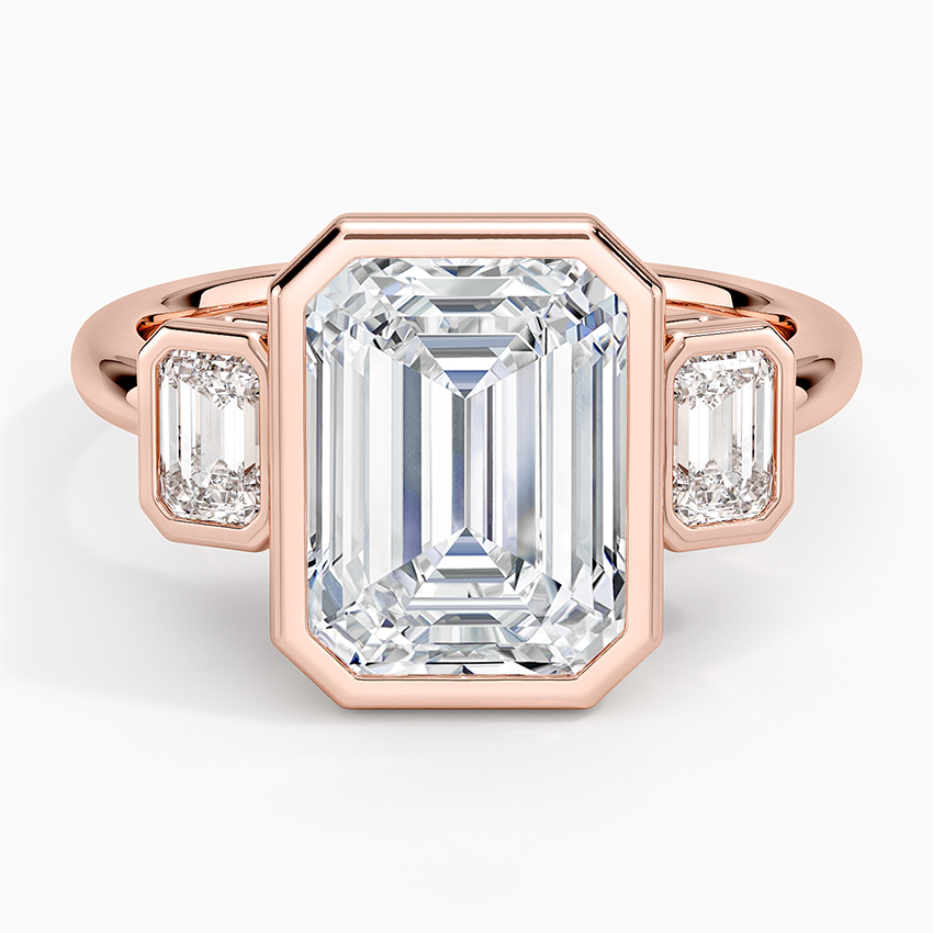 Rhiannon Bezel Three Stone Diamond Ring