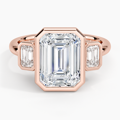 Rhiannon Bezel Three Stone Diamond Ring